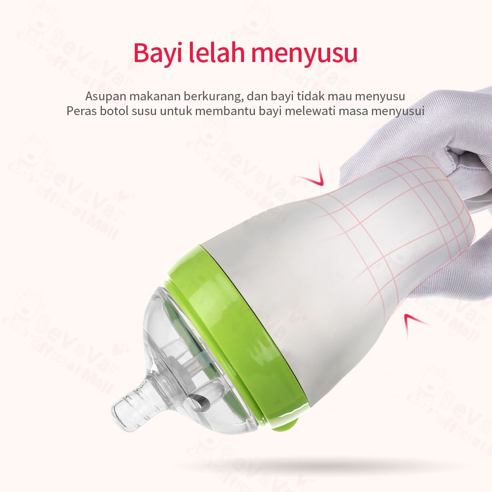 BEVAVAR Piko Bello Botol Susu  Silikon Bayi BPA Free