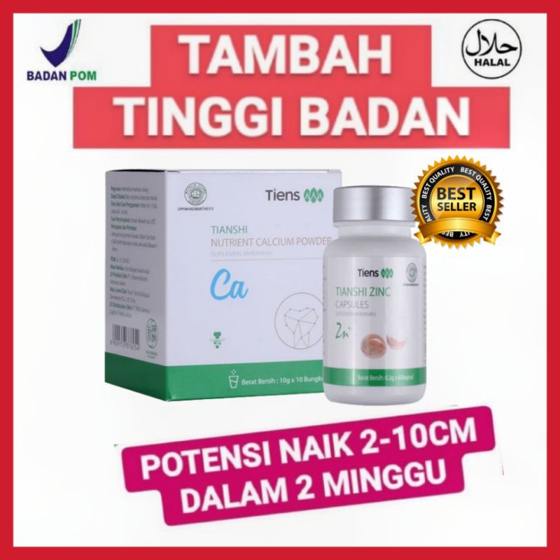 

Paket Peninggi Badan Tiens Original Susu NHCP dan Zinc Kapsul
