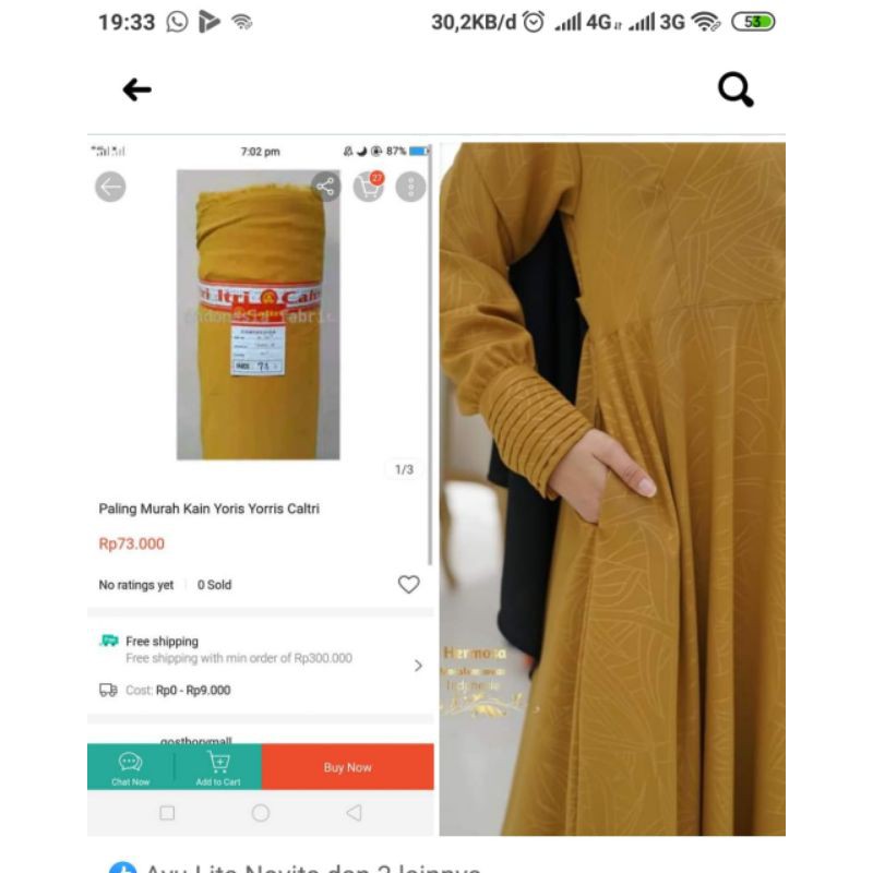 GAMIS SYARI UMBRELLA EMBOSS YORIS CALTRI WARNA MUSTARD ORI BY HERMOSA