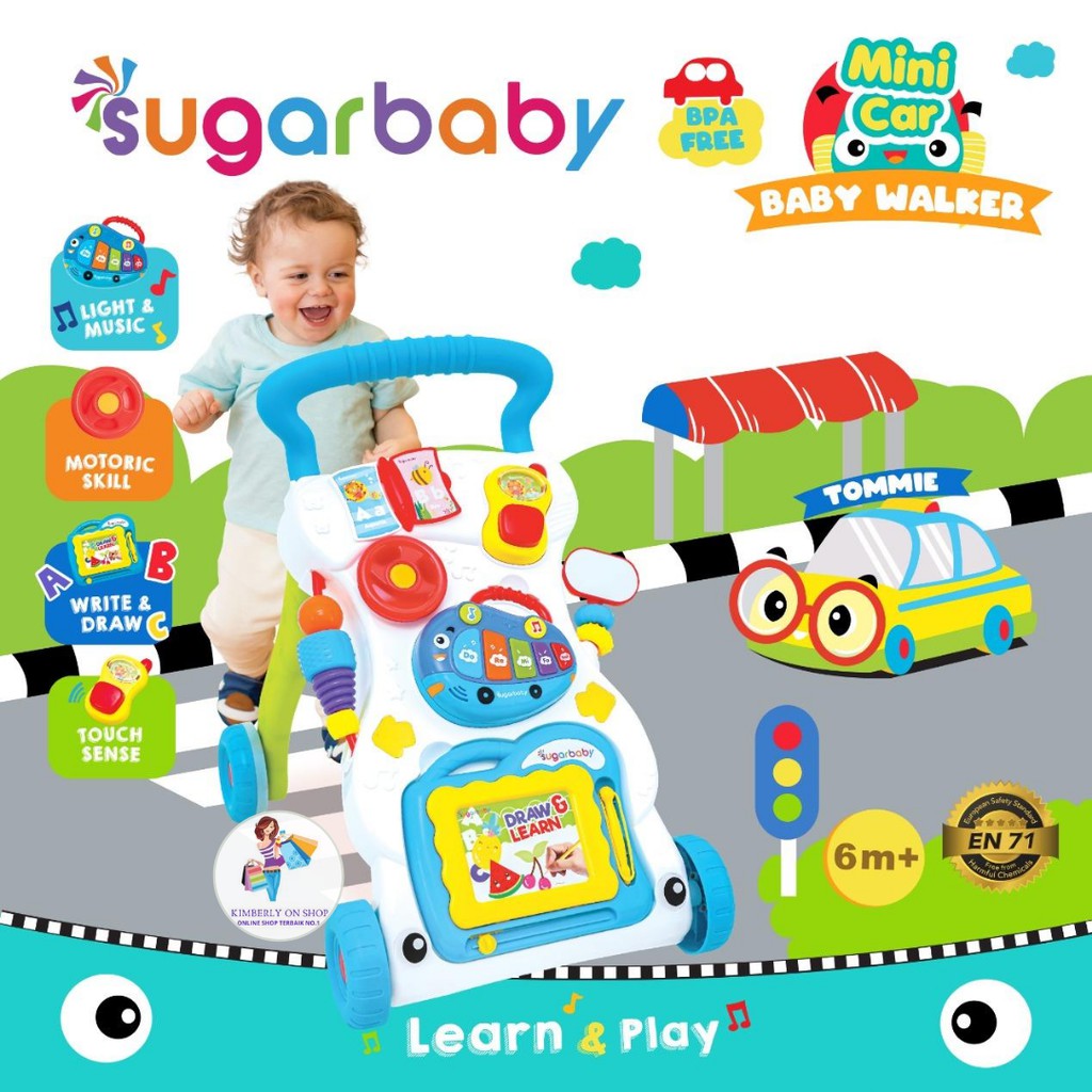 Alat Bantu Jalan Bayi Mini Car Push Walker Baby Walker Sugar Baby