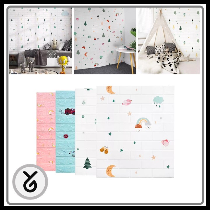 Wallpaper Dinding 3D Foam Motif Anak