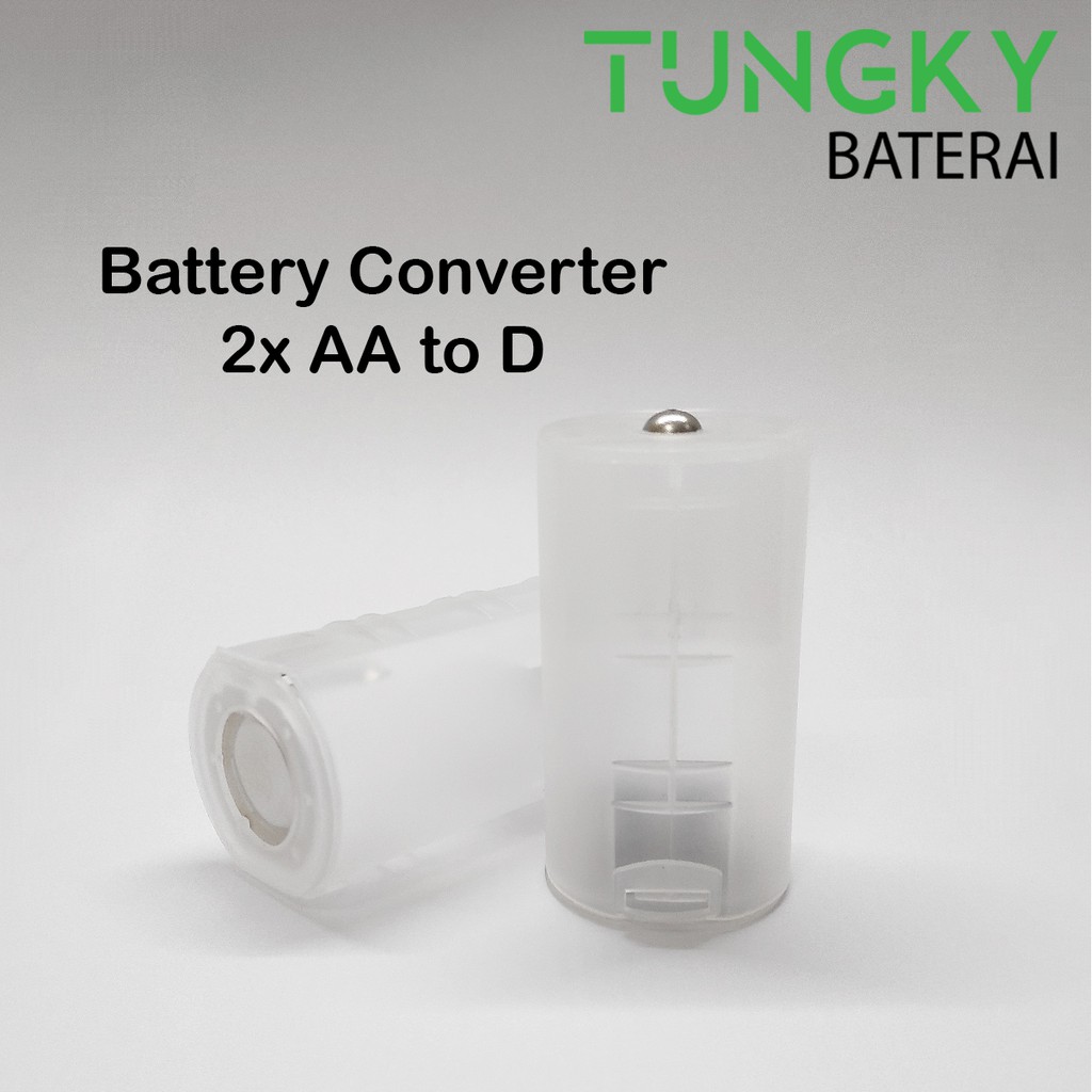 Baterai D Konverter AA ke D (2x AA to D)