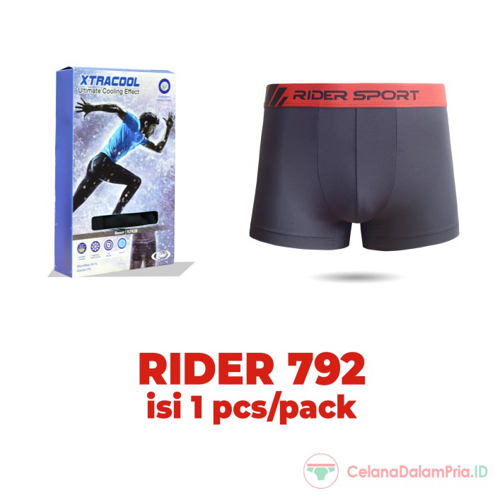 [MURAH] [COD] Rider Xtra Cool R792B Celana Dalam Pria Mini Boxer - Hitam, S