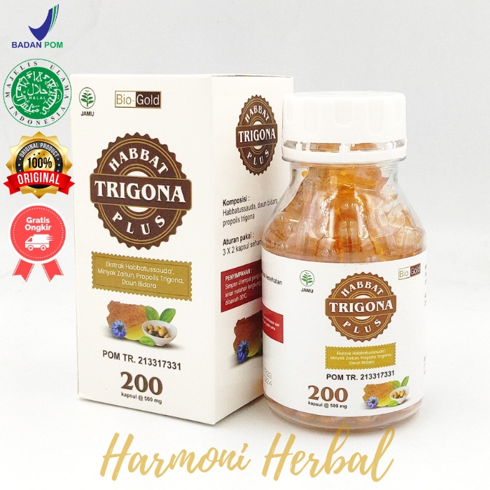 Kapsul Minyak Habbatussauda Habbasyi Trigona Oil Plus 4 in 1 Propolis Trigona 200