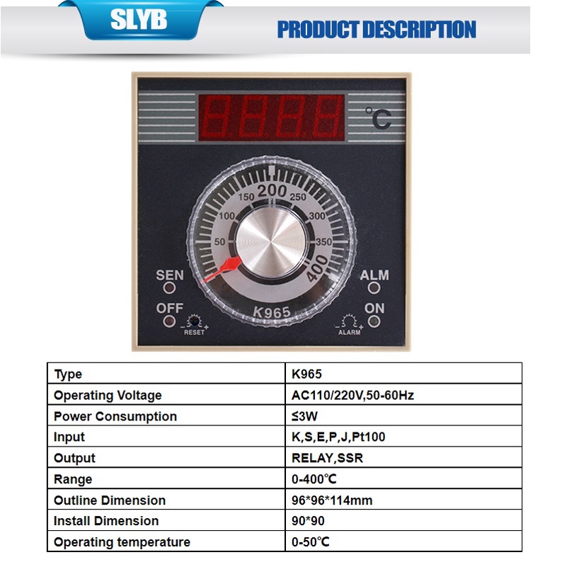 Modul Digital Oven Deck Temperature Temperatur Suhu Controller Control K965 220V AC 220VAC Thermostat Termostat K-965