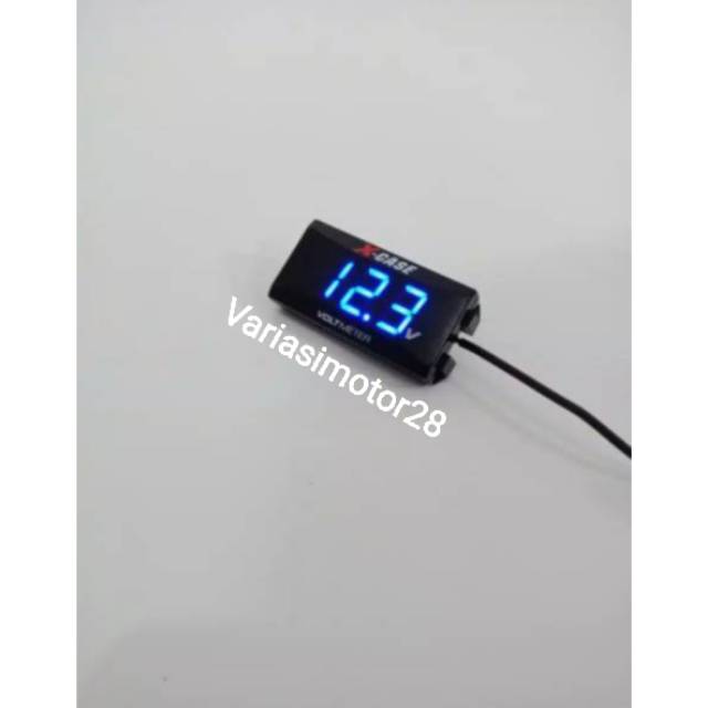 DIGITAL UKUR AKI VOLTMETER DIGITAL VARIASI SEMUA MOTOR UNIVERSAL MODEL KOSO X CASE