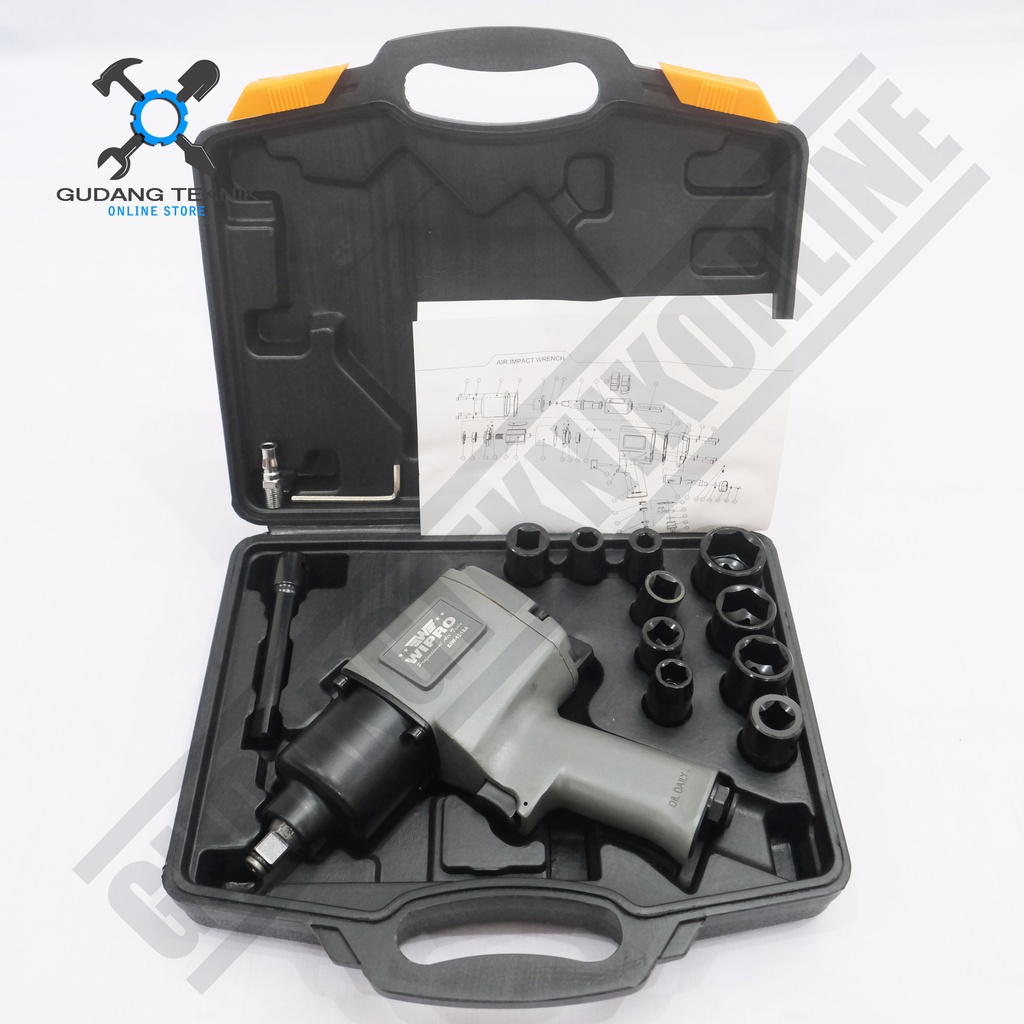 Air Impact Wrench 1/2&quot; WIPRO AIW1218A / Alat Buka Pasang Baut AIW 1218A