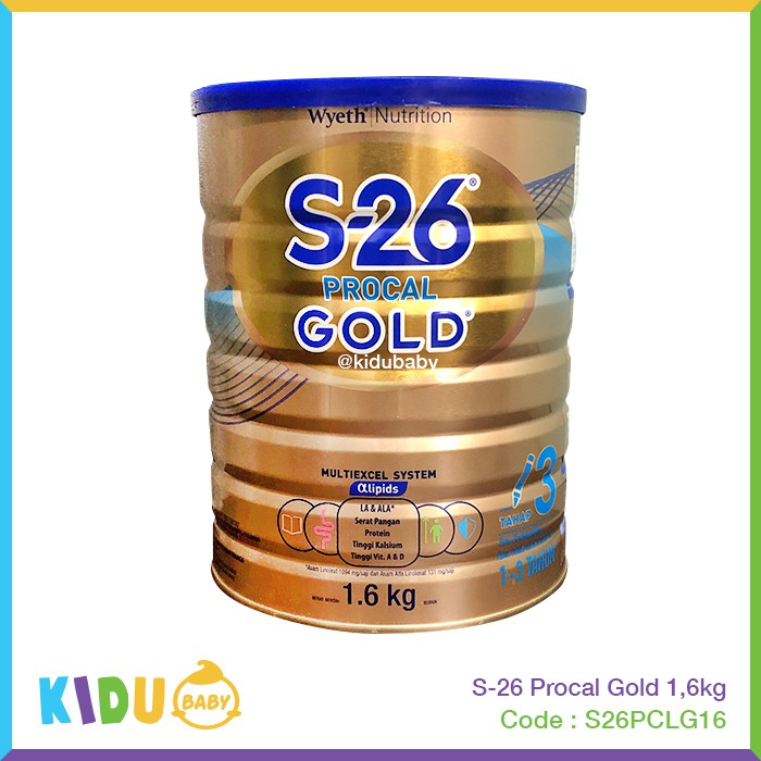 Susu Bayi Susu Anak 1-3 Tahun S26 Procal Gold 1600gr & Procal Gold 1,6kg