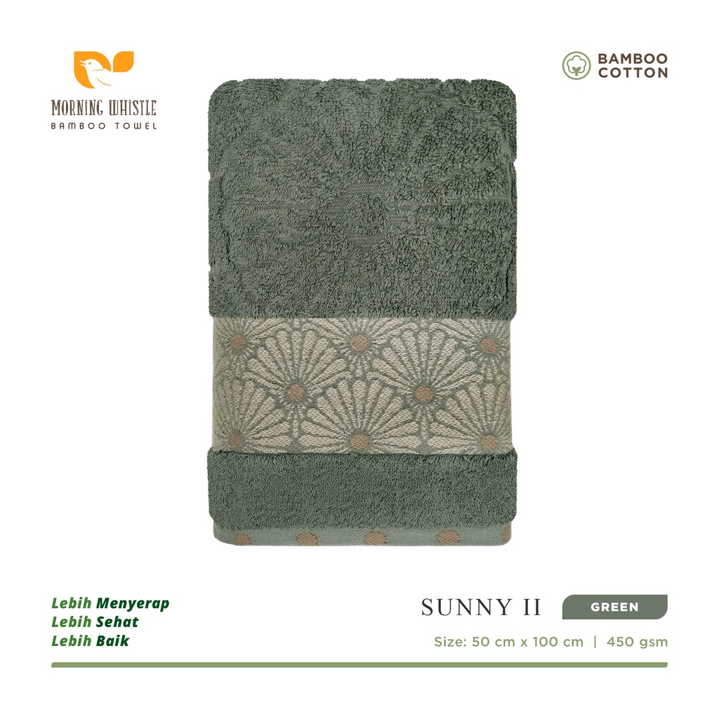 Handuk Terry Palmer Bambu Morning Whistle Bamboo SUNNY / Handuk Travel / Hand Towel 34 x 80 cm | 50 x 100 cm