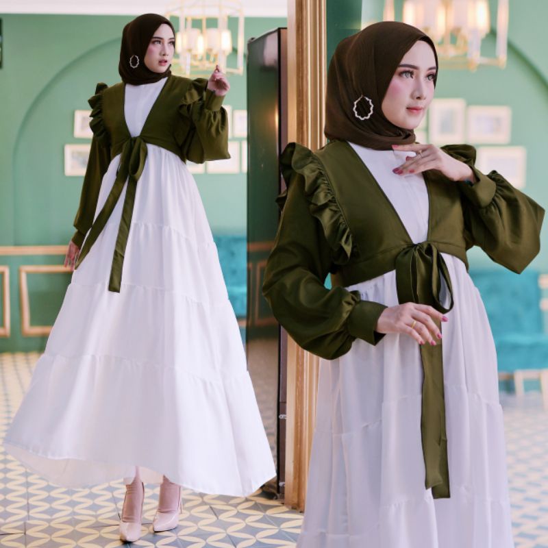 DRESS MUSLIM, baju wanita, baju gamis, dress, gamis, Baju gamis, fashion wanita, KAIRA ONE SET