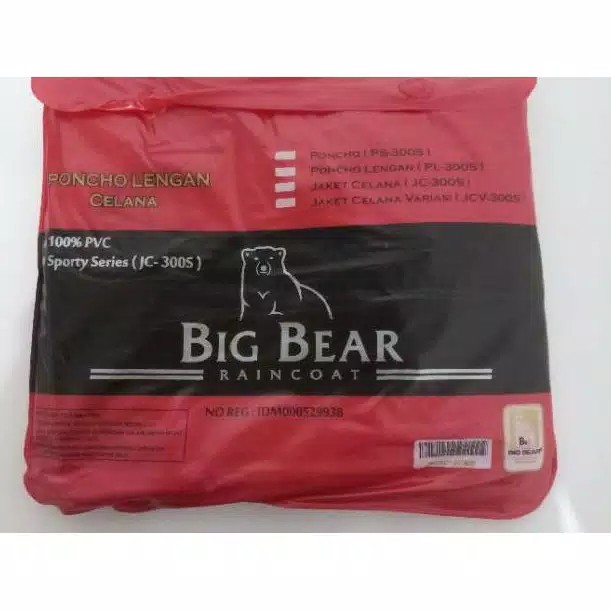 Jas Hujan Ponco Lengan Celana Big Bear