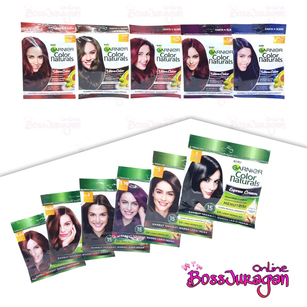 (BOSS) GARNIER Color Naturals - Cat Rambut | Pewarna Rambut - Garnier Hair Color Sachet