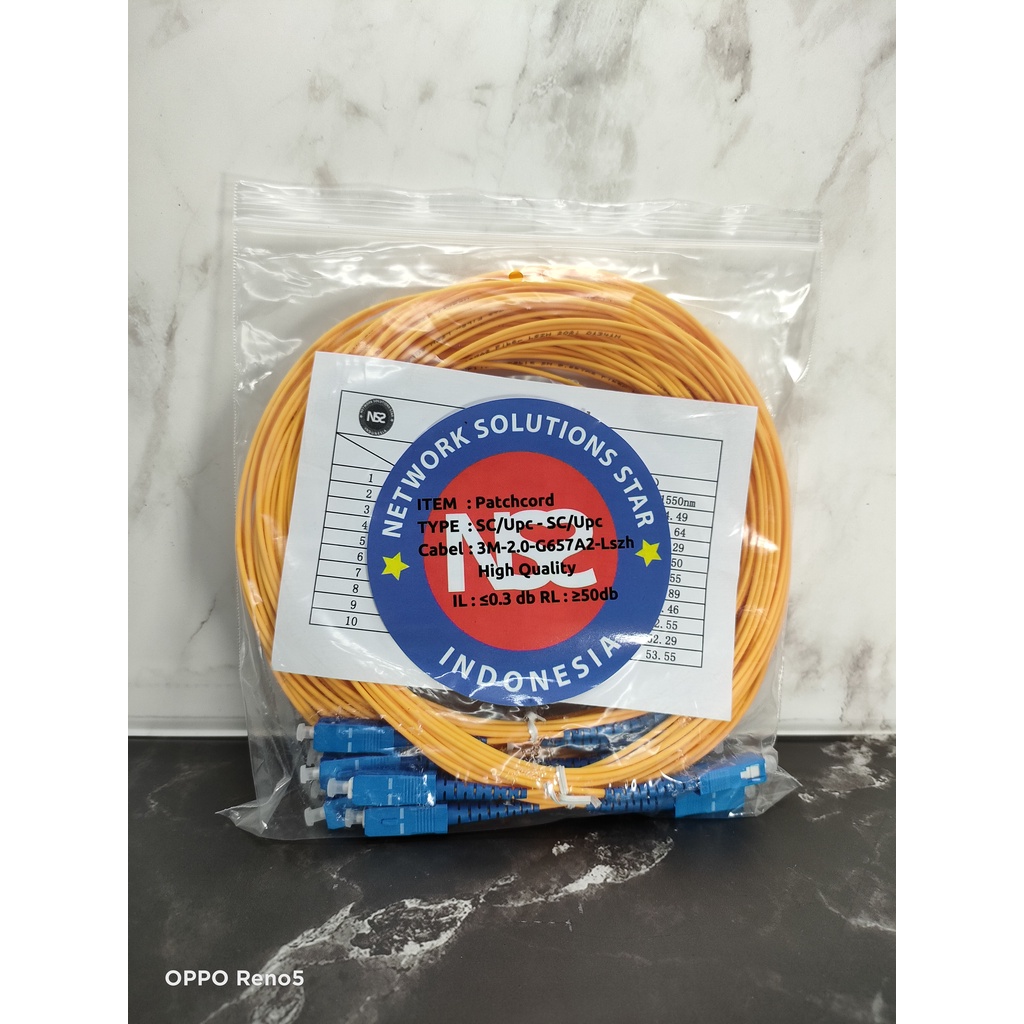 patchcord patch cord sc upc 2m 3m 5m 10m 15m 20m 2mm