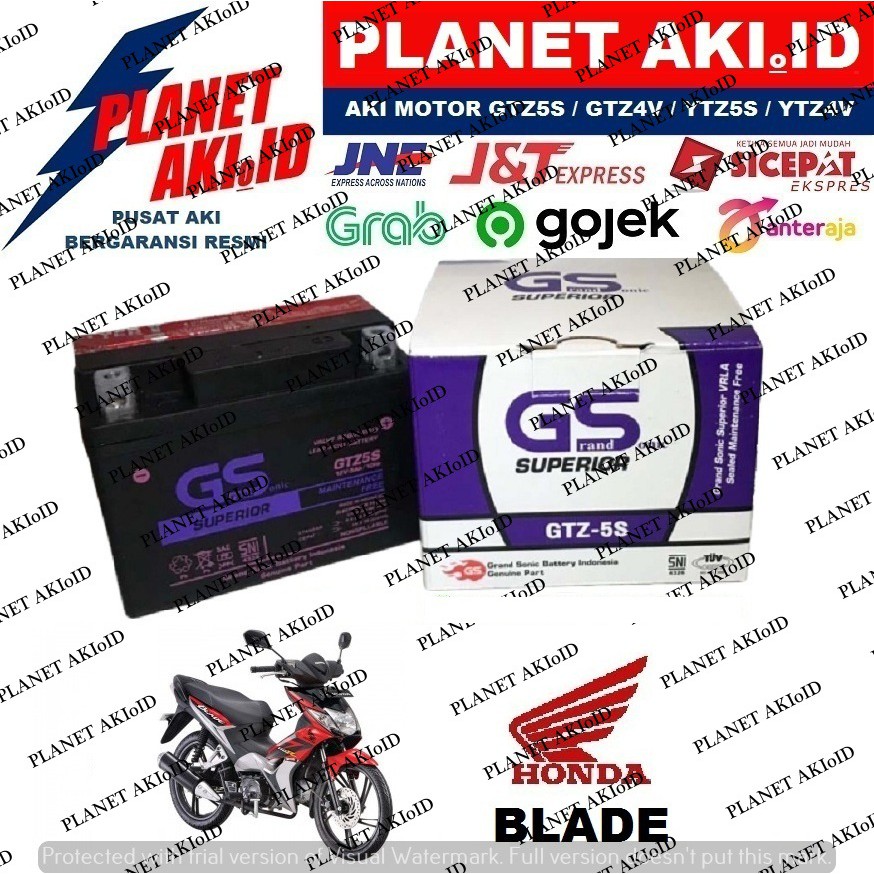 Aki Motor Honda Blade GTZ5S Accu Kering MF