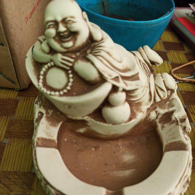 Asbak Rokok Fiber Glass Asb-fg05 - Patung Dewa Uang Julaihut Buddha