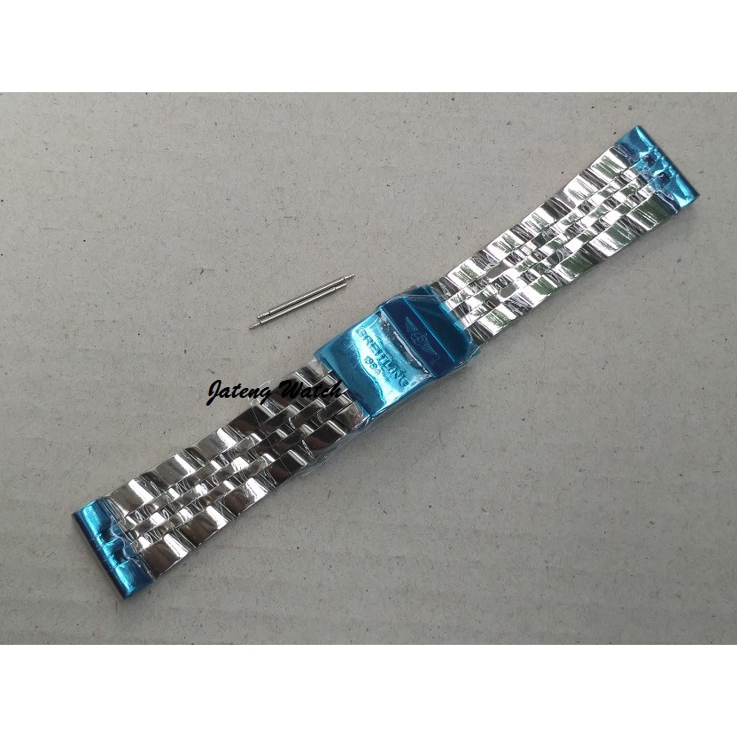 Tali atau Strap Rantai Stainless Untuk Jam Tangan Breitling 1884 Diameter Talinya 24mm Plus Bonus