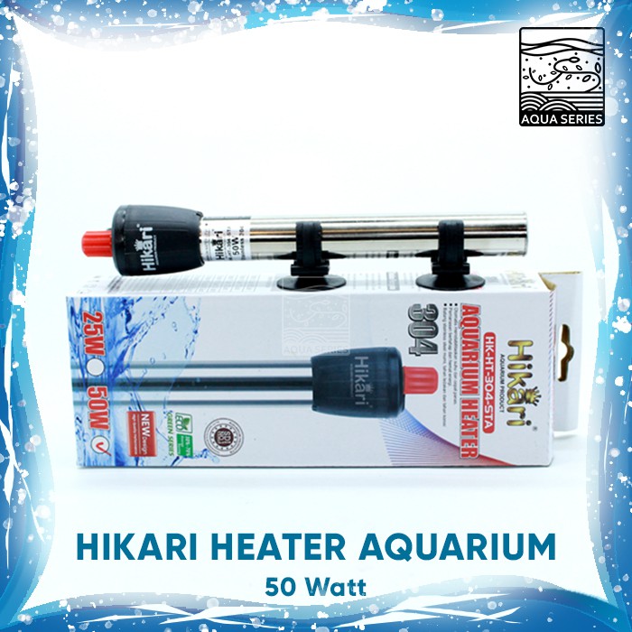 HEATER AQUARIUM 50 WATT HITER AQUARIUM WATER HEATER STAINLESS HIKARI