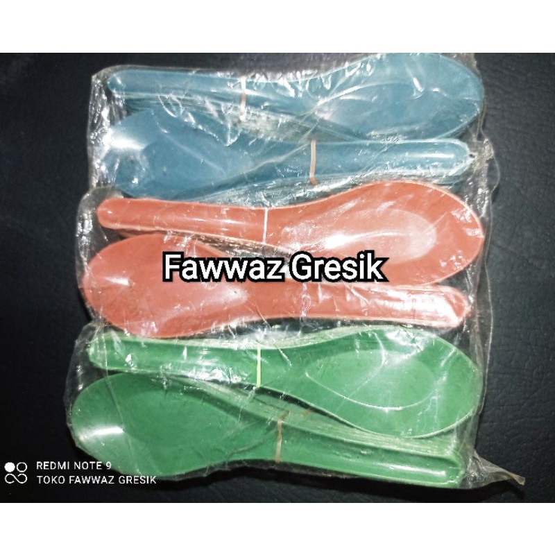 Sendok bebek Plastik Warna isi 140pcs