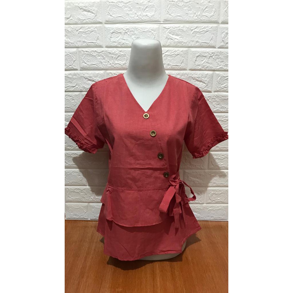 Manda Fashion - BLOUSE WANITA / CEWEK RUNI TOP Bahan Supernova Size M-1