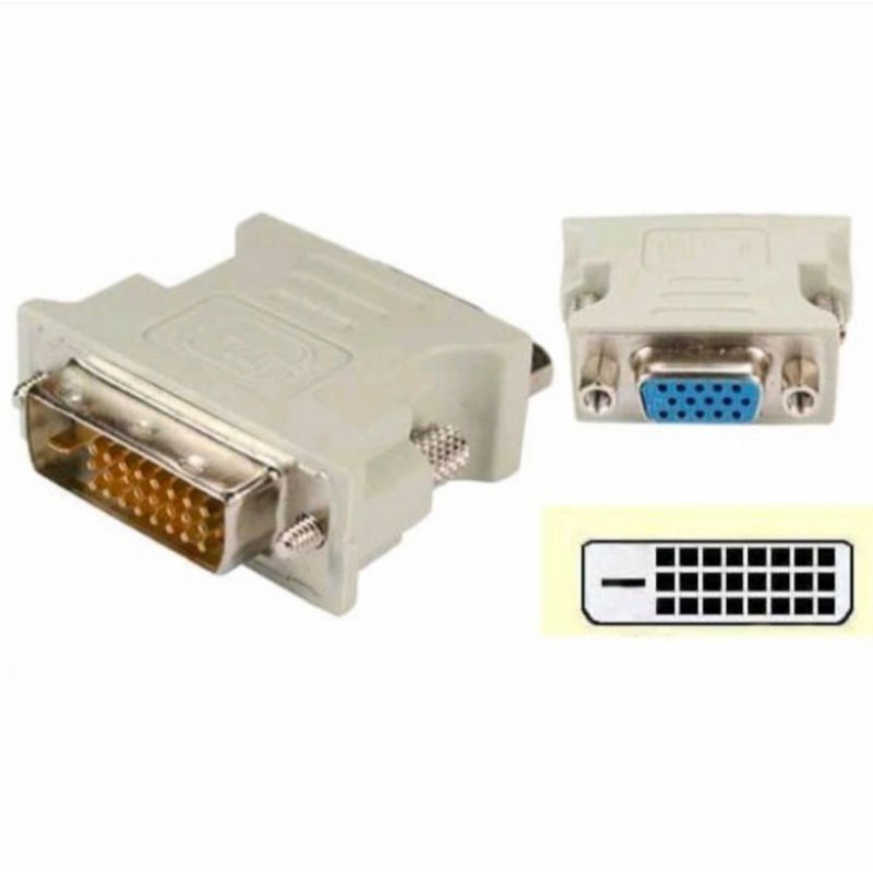 Connector VGA To DVI 24+1 / gender vga to dvi 24+1/ vga to dvi