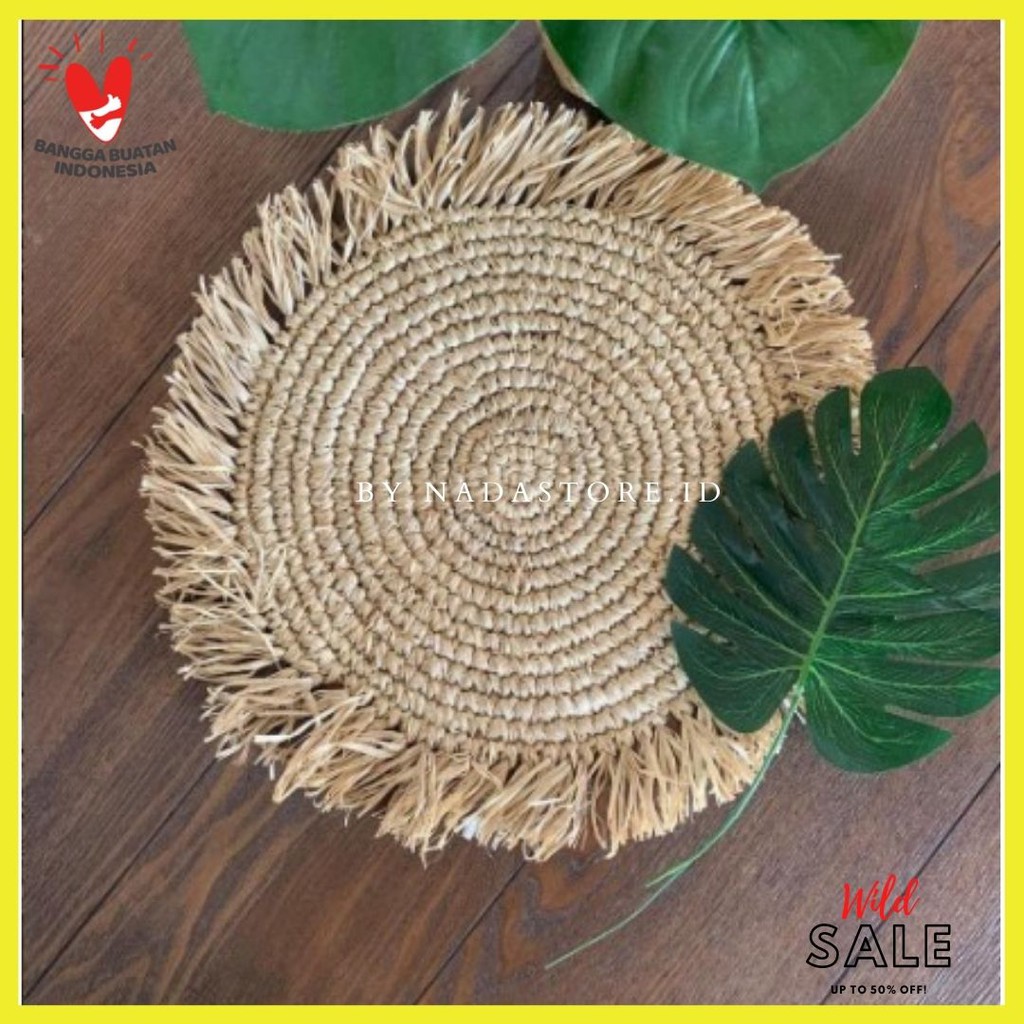 PLACEMATS ENCENG GONDOK RUMBAI / WALL DECOR RUSTIC NATURAL