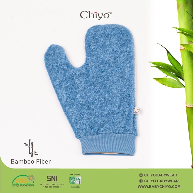 Washlaf CARTERLOVE &amp; Chiyo BAMBOO 1 Pcs Washlap Mandi Bayi / Chiyo Washmitt/ Chiyo Washlap Tangan