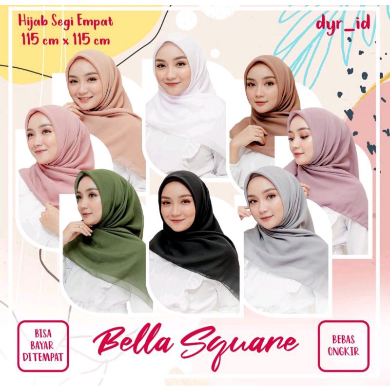 Hijab segiempat Bella Square polly cotton