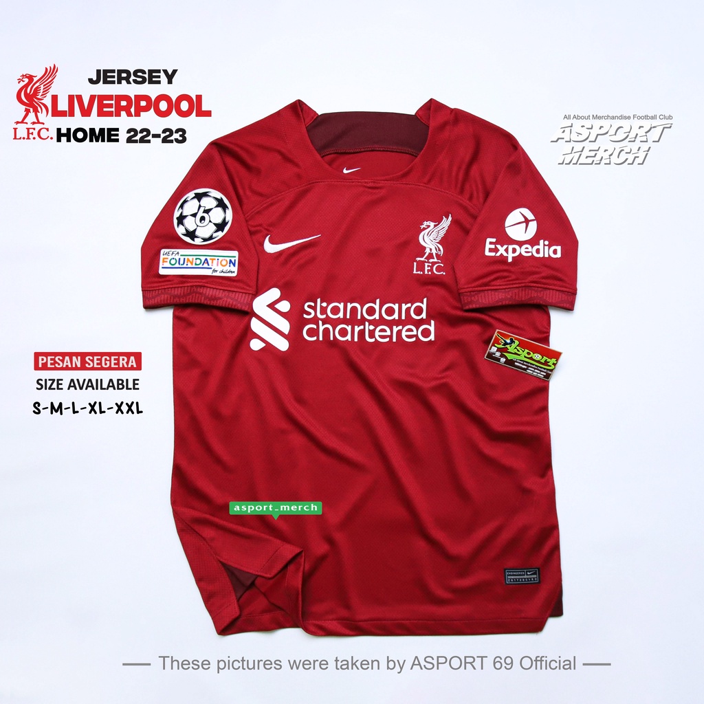jersey bola liverpool home new 2022 2023 soccer jersey liverpool grade ori import