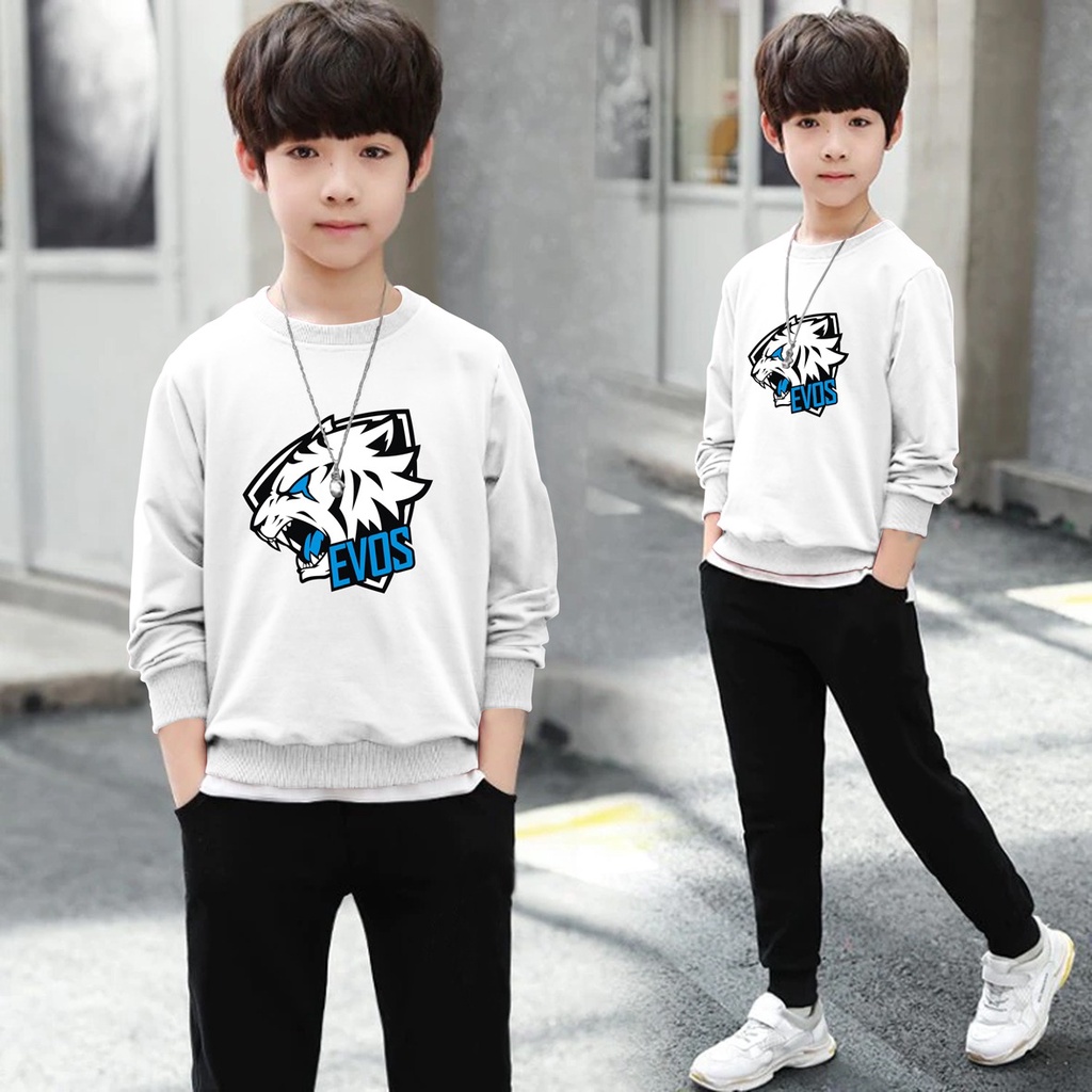 Switer Evos Gaming / Sweater Anak Laki-laki /  Sweeter Gaming Bahan Babyterry / FLAVA_STORE