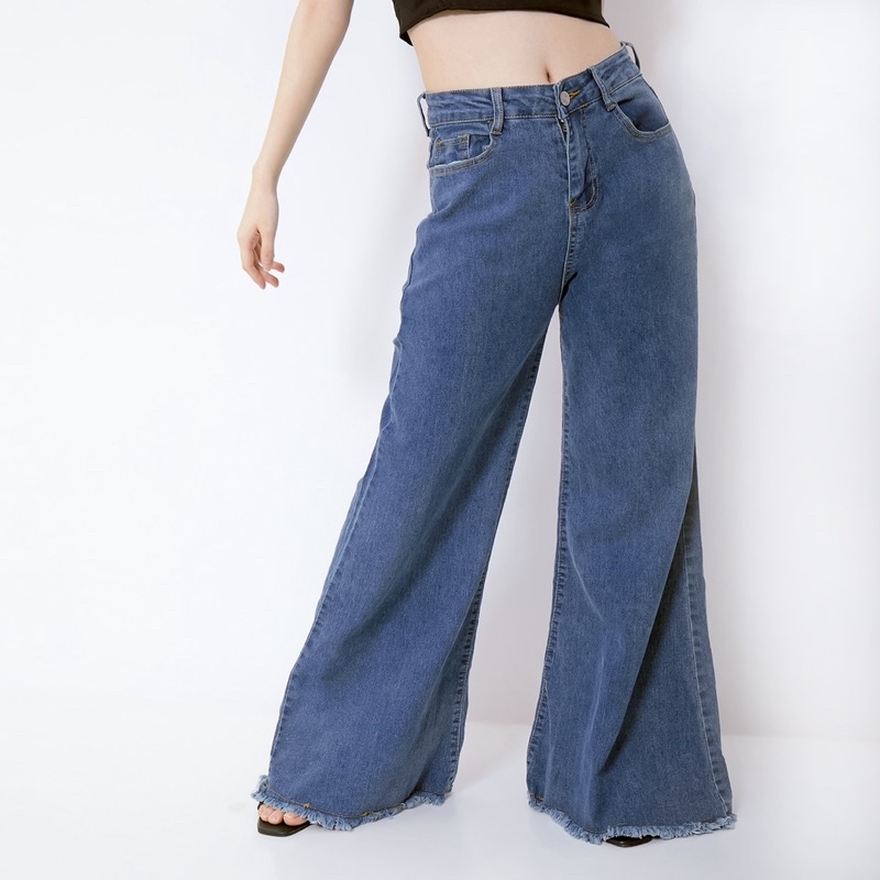 VIERLIN - Jeans 5993 - HIGHWAIST WIDELEG LOOSE JEANS