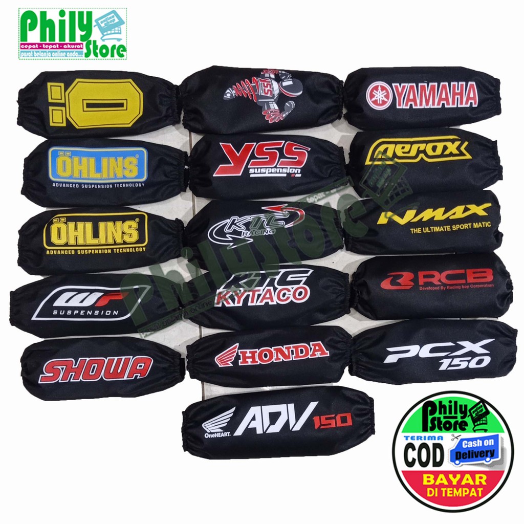 Cover sarung shock shockbreaker per belakang motor bebek matic kopling Sarung shock breaker dan cover shock belakang Motor Universal Bahan Nylon Anti Air