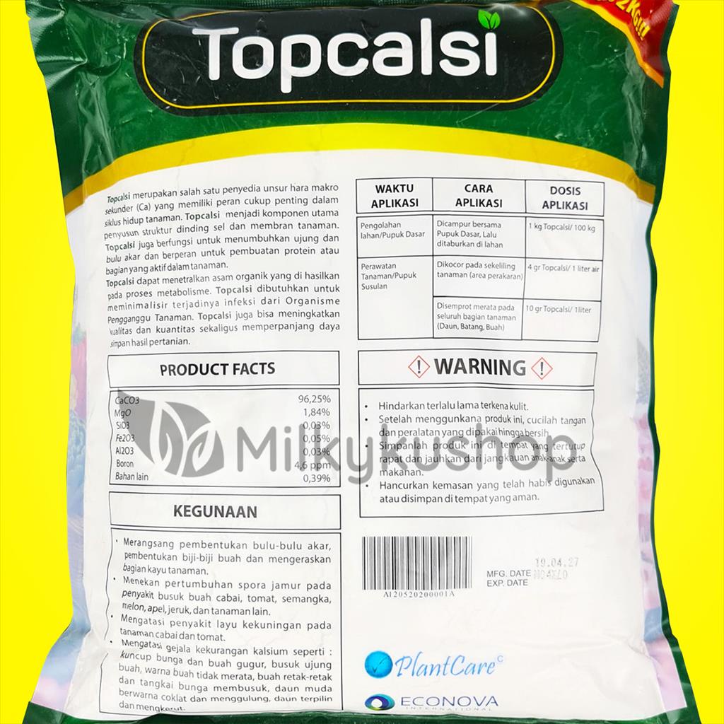 PUPUK TOPCALSI 2 KG KEMASAN PABRIK KALSIUM BORON