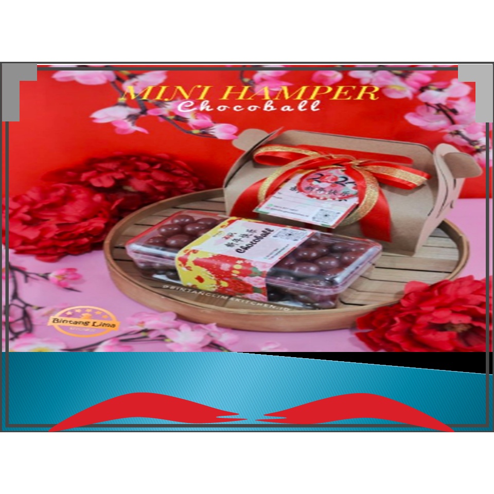 

MINI HAMPER Imlek 2022 CNY Idul Fitri Lebaran Natal Christmas - almond puff pastry - parcel kue kering - gift - hampers imlek chinese