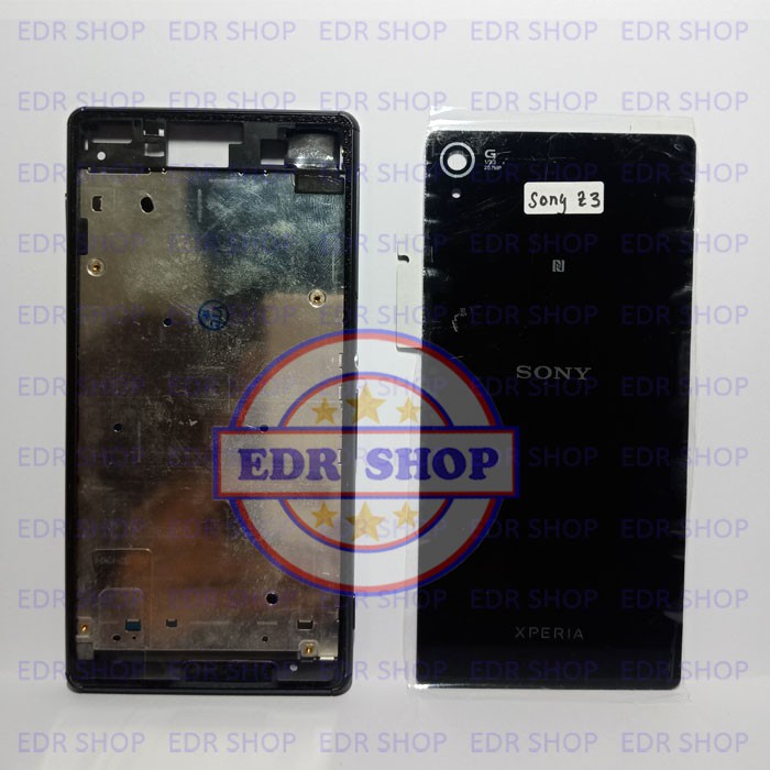 Casing Sony Xperia Z3 BIG Fullset D6603 D6653 Docomo Housing Kesing Tatakan Lcd Dudukan Mesin Hitam