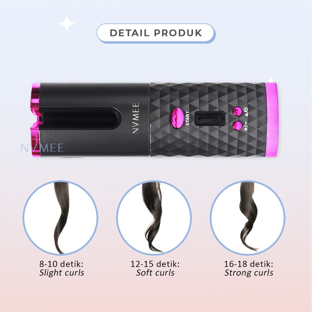 NVMEE - Catokan Keriting Portable Otomatis Magic Curler Mercury Hair Styler Praktis Anti Ribet