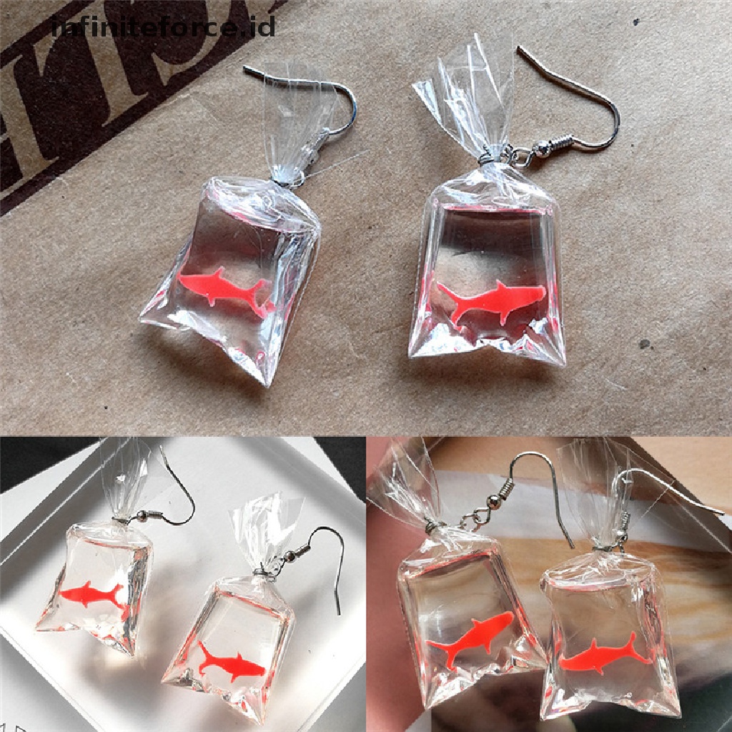 Anting Kait Handmade Bentuk Kantong Air Untuk Wanita