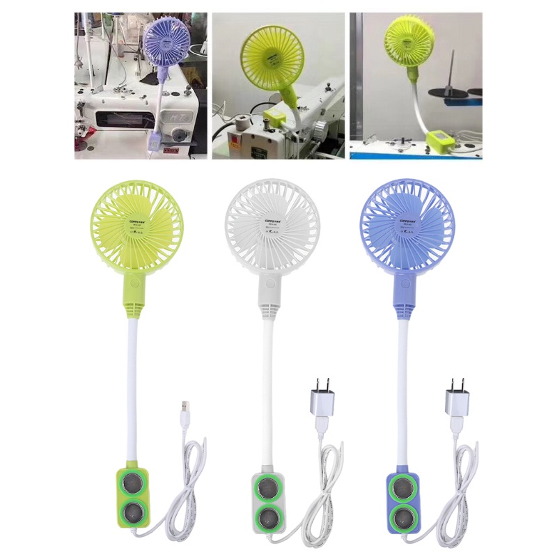 Vivi Kipas Angin Leher Angsa Magnetik Flexible 4.5 &quot;3-Kecepatan Untuk Mesin Jahit