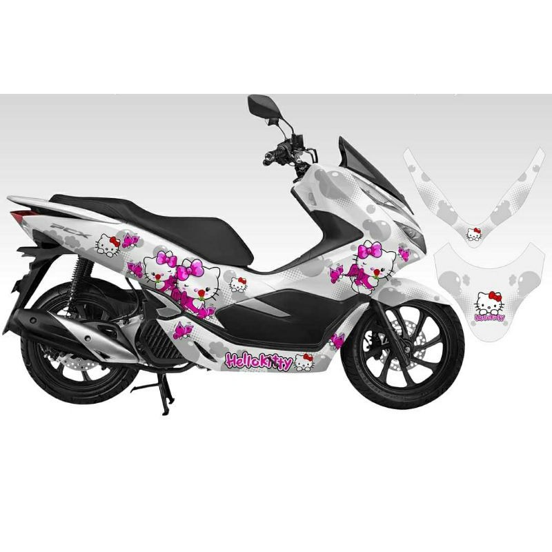 Sticker decal PCX Full body variasi hello Kitty pink putih