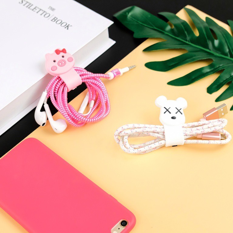 Cord Holder 3D Klip Penjepit Kabel Kancing Penggulung Clip Cable Charger Hp