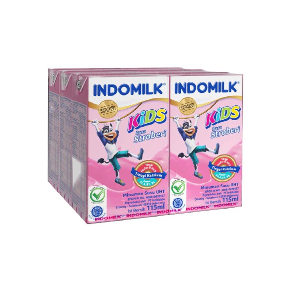 

Indomilk kids/susu uht indomilk/indomilk kids strawberry