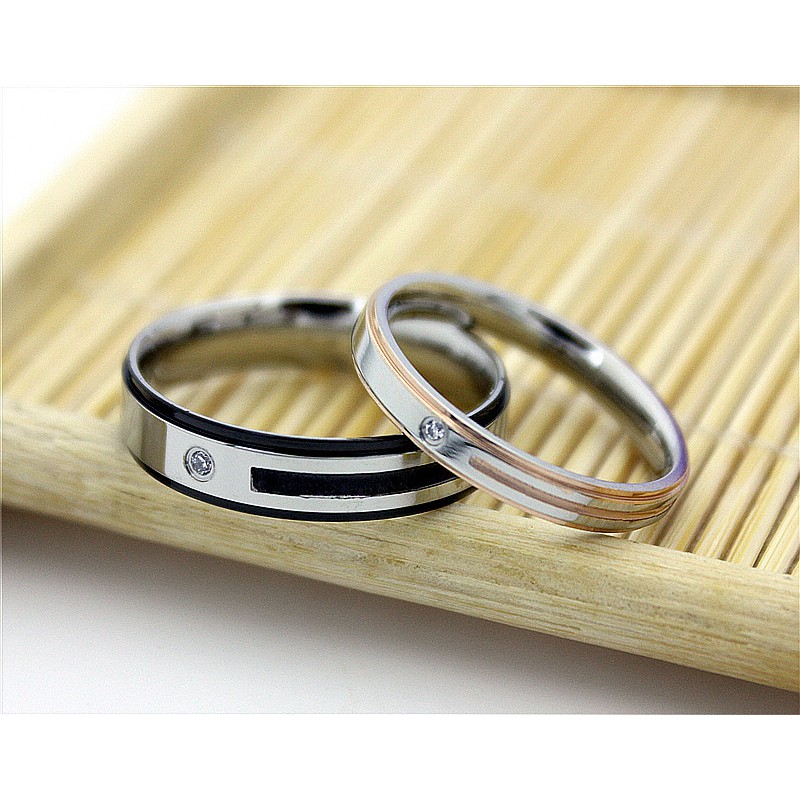 Cincin Couple / Tunangan / Nikah / Pasangan / Kawin / Titanium C067