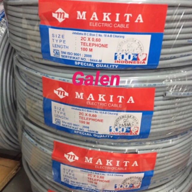 Kabel telephone makita 2c isi 100 meter