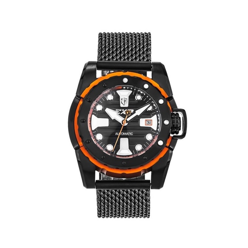 JAM TANGAN EXPEDITION EXP 301 PRIA OUTOMATIC FULL BLACK ORANGE ORIGINAL