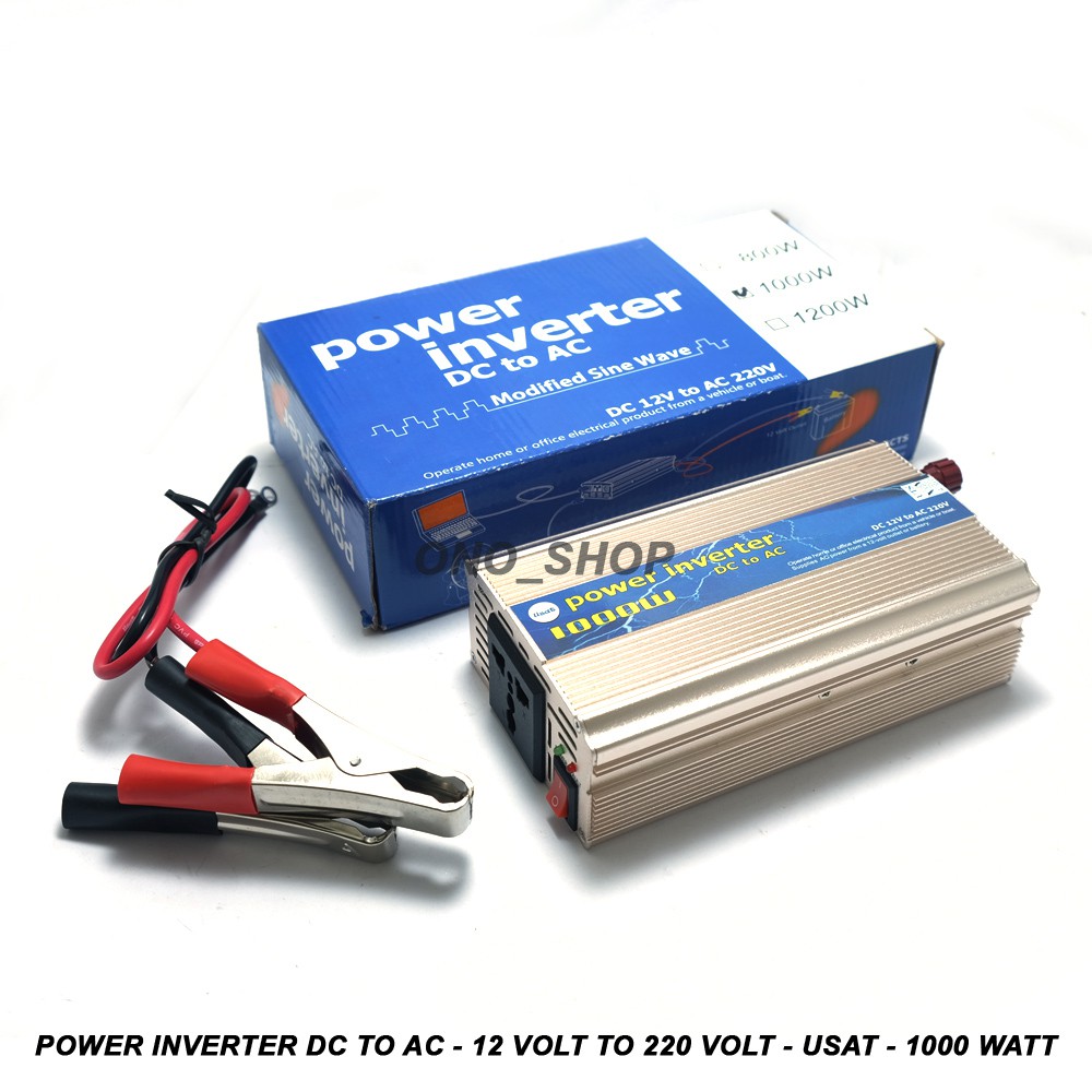 Power Inverter DC to AC - 12 Volt to 220 Volt - USAT - 1000 Watt