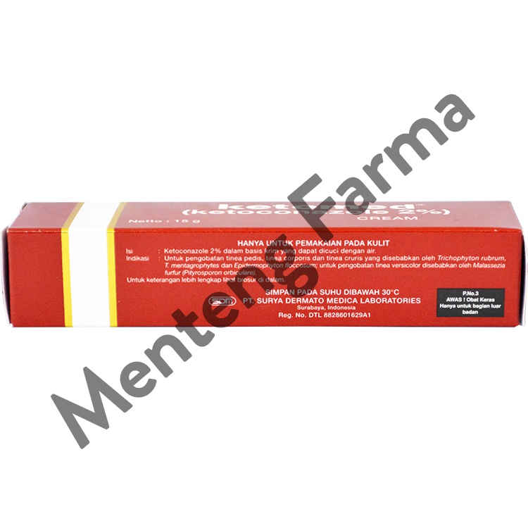 Ketomed 2% Cream 15 Gram - Salep Kulit Panu, Kurap, Kudis, Kutu Air