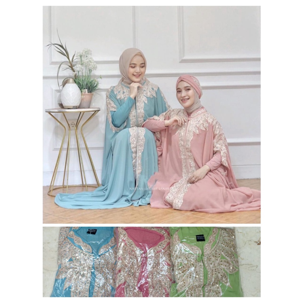 Dress Kaftan Ceruty Payet Bordir Premium dan Mewah