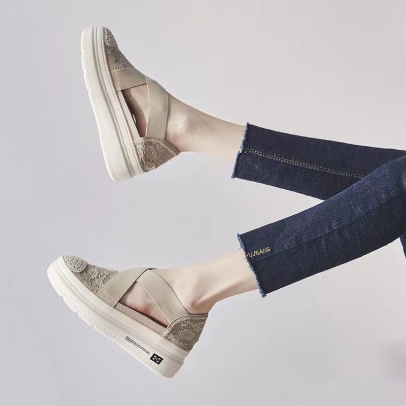 Sepatu Wanita Tali Wedges Tinggi Fashion Sepatu Cewek Terbaru Model Kekinian Bagus Viral Cantik High Quality