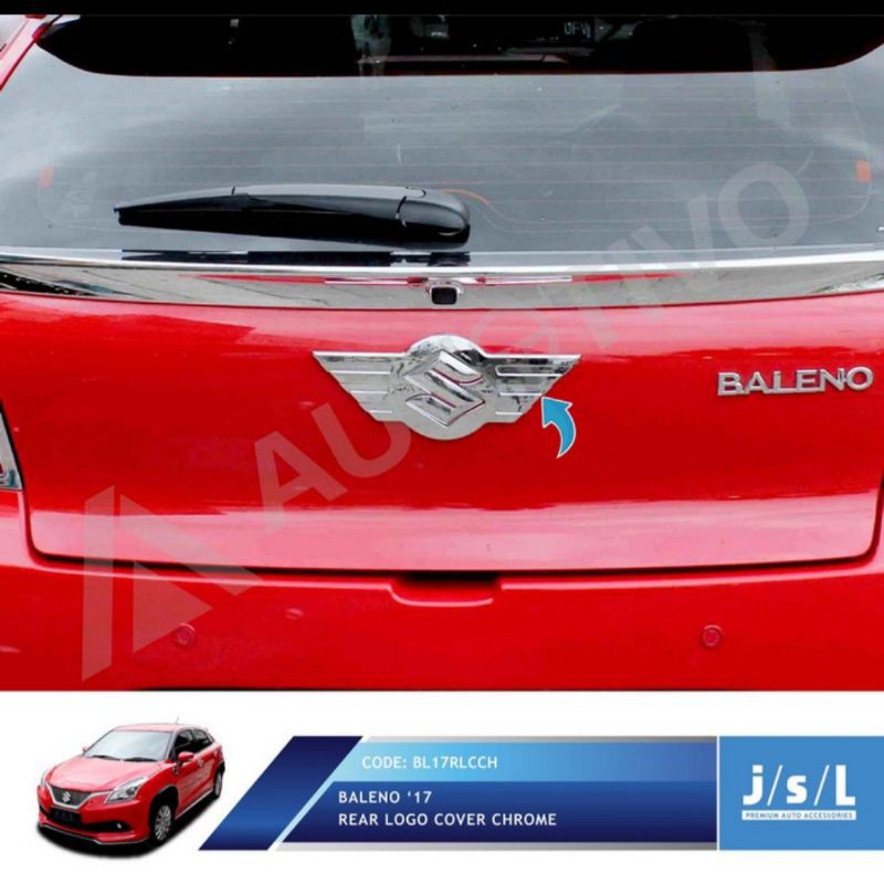 cover logo emblem belakang chrome Baleno Hatchback 2017-2022  jsl