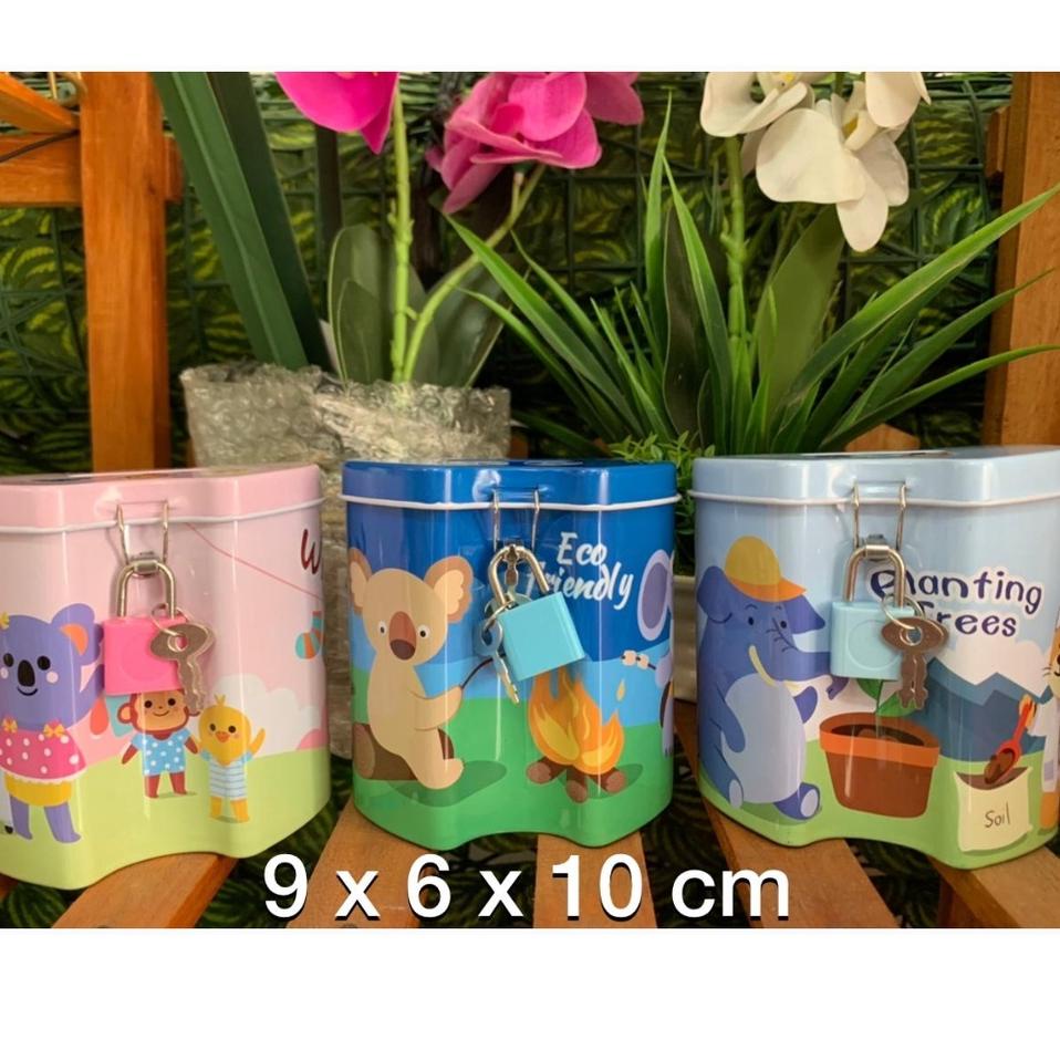 

[KODE VDMRT] celengan model kotak animal s 213-02 satuan gembok