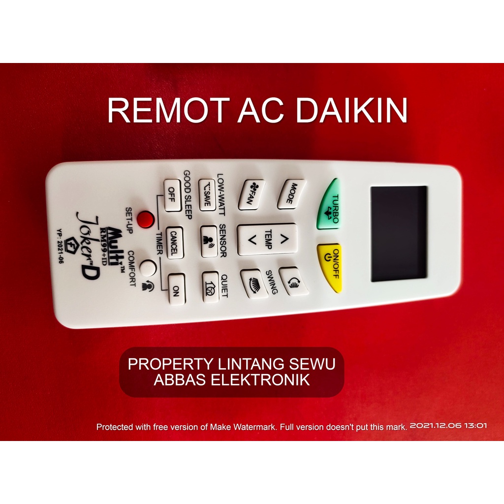 REMOT AC DAIKIN REMOT CONTROL AIR CONDITIONER DAIKIN